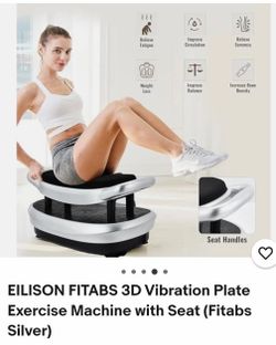Eilison Fitabs 3D Vibration Plate Exercise Machine with Seat