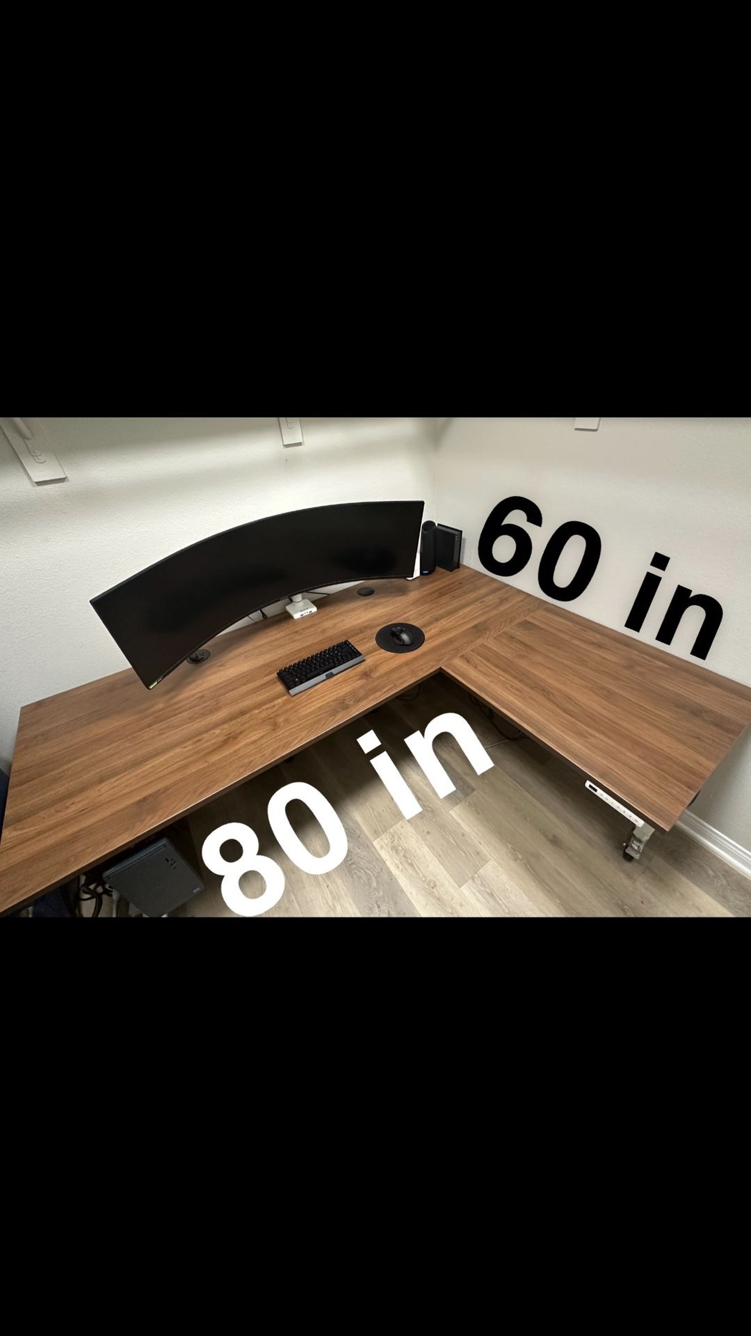 UPLIFT L-Shaped Standing Desk, 3-Leg
