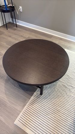 Ikea listerby dark brown wood coffee table