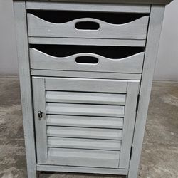 Grey 2-Drawer Accent Chest