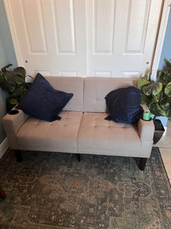 Love Seat Sofa With Pillows 