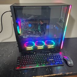 I7 RGB Gaming Streaming PC Setup 