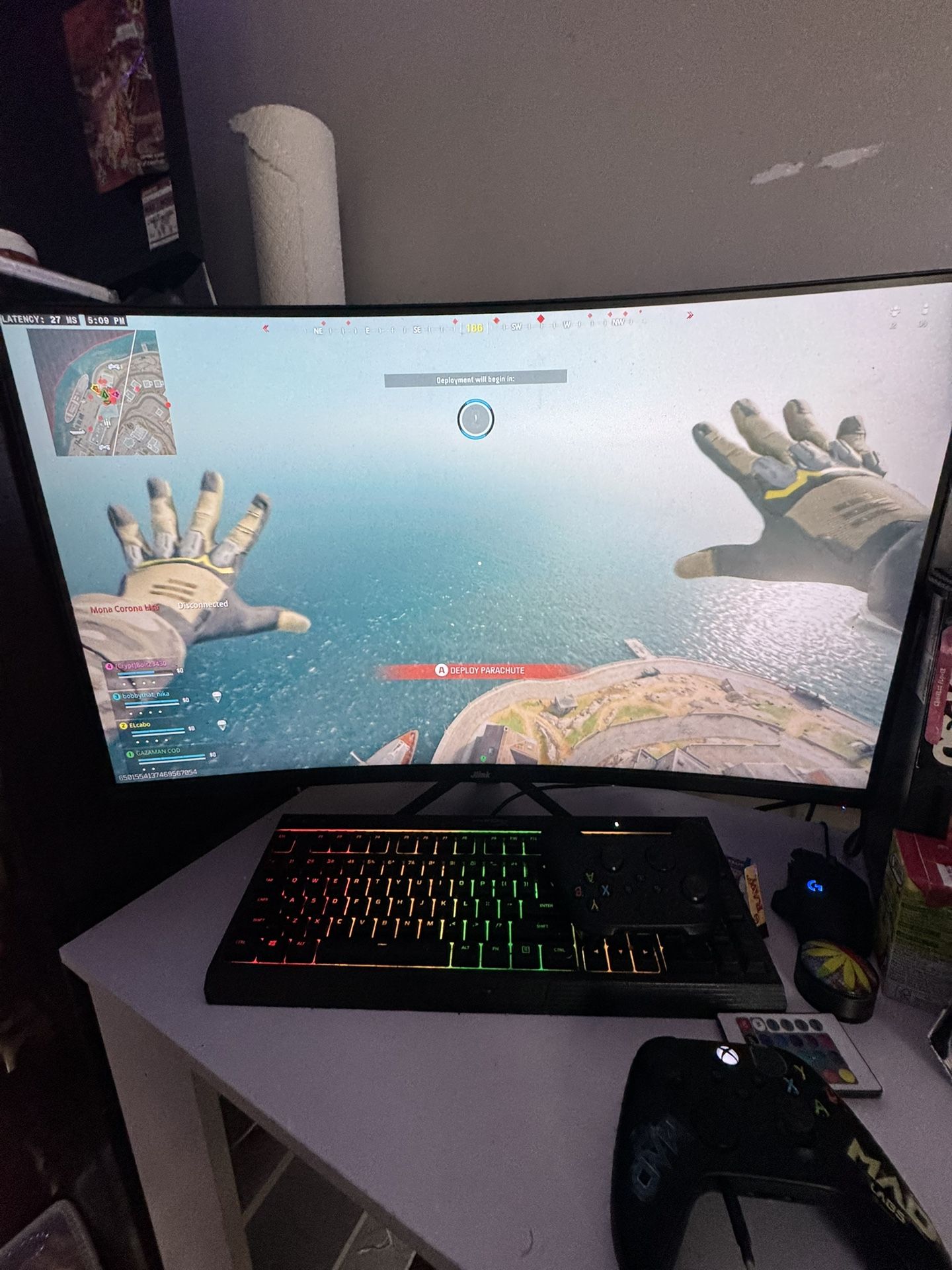 Curved Monitor And Apple Desktop