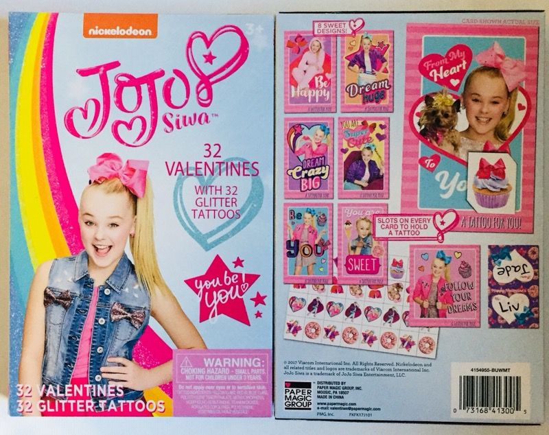 JoJo Siwa Valentines Glitter tattoos