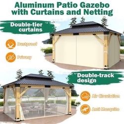 Wood Gazebo Netting & Curtains Replacement Brand new in box $100  Warehouse Clearance Sale   🔥First Come, First Served🔥  🔥Reserve with a Deposit🔥 