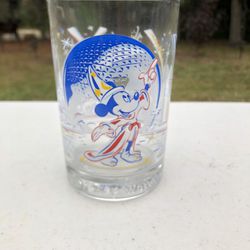 Vintage Walt Disney World Remember The Magic 25 Years Wizard Mickey Drinking Glass