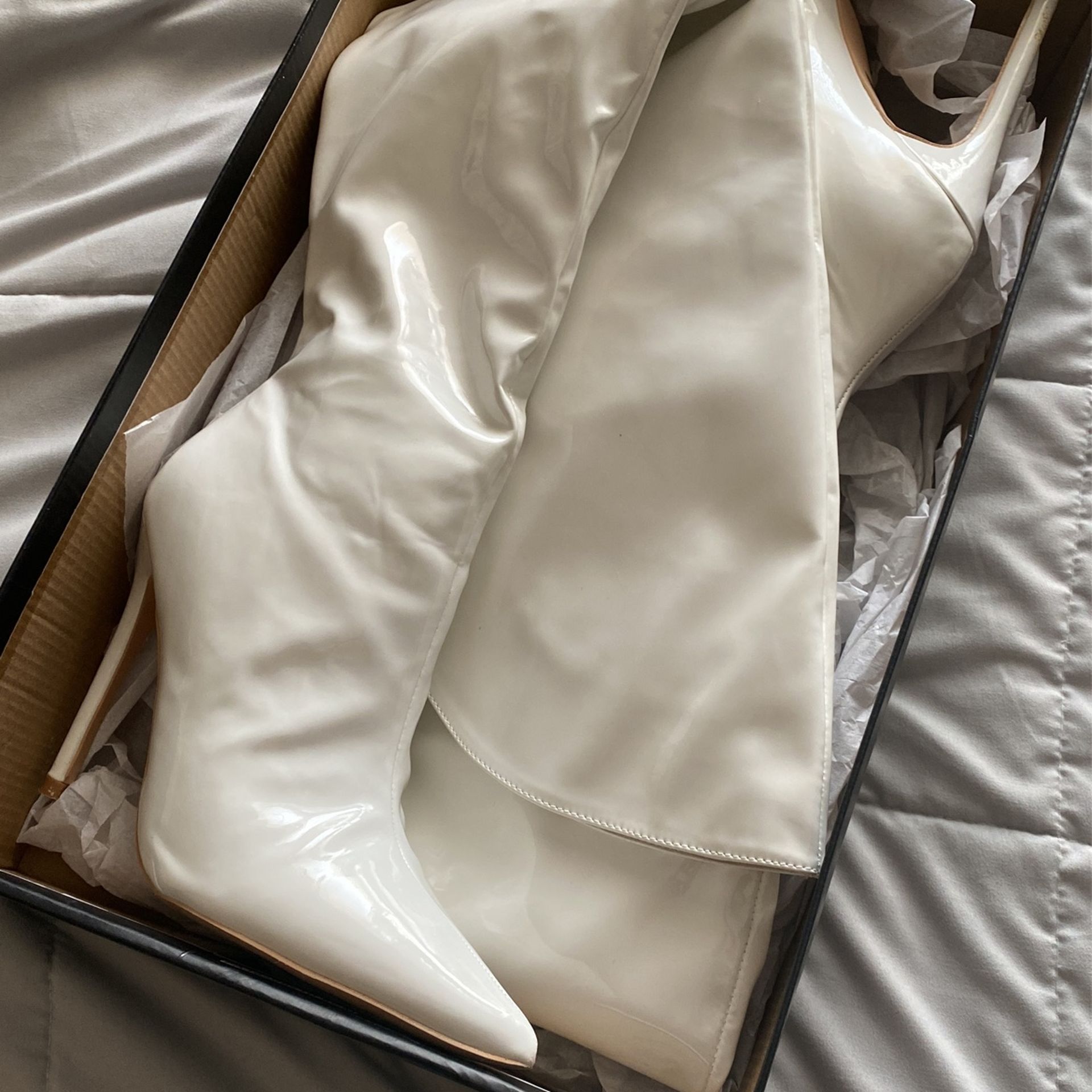 White Thigh high Boots 