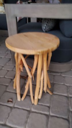 Wooden branch leg side table