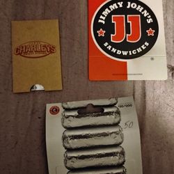 Gift Cards Chipotle,Jimmy John's. Charley's 