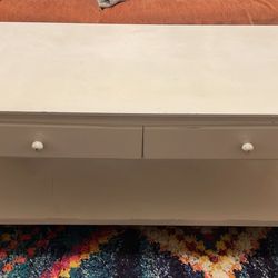 White Coffee Table With Drawers