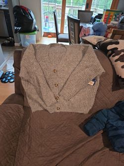 Arizona women's wool sweater in Heather gray