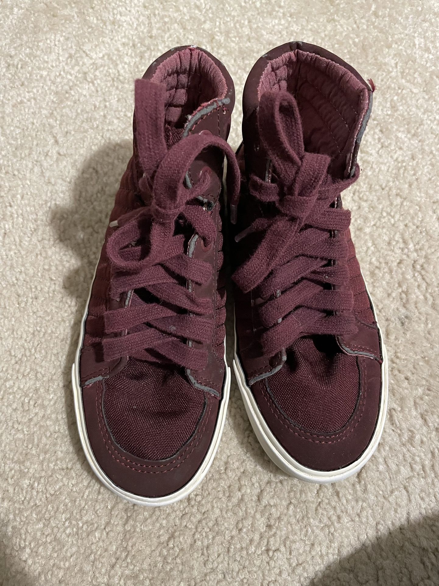 Kids Old Navy Burgundy Hi Top Shoes Size 12