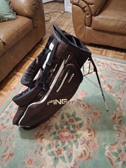 PING HOOFER golf bag with cart strap