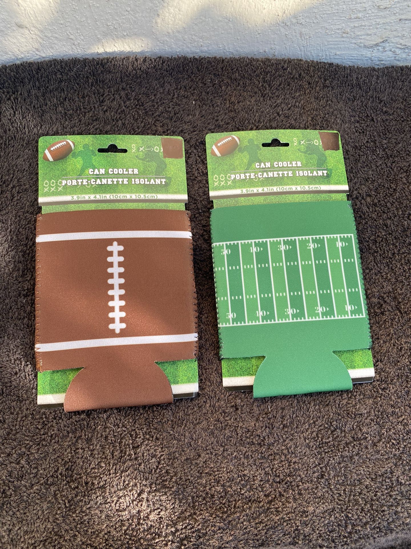 Football Insulated Beverage Can Cooler Cover .