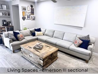 Living Spaces Sectional Sofa - $300