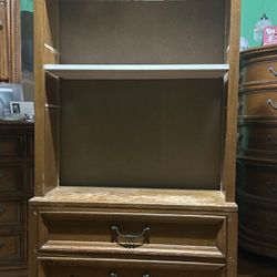 Wooden Bookshelves With Drawers