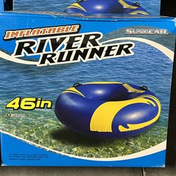 The Sungear River Runner is a 46-inch inflatable tube. 