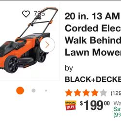 Lawn Mover Black Decker Electric 