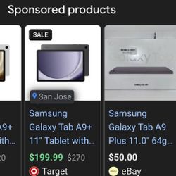 Brand New SAMSUNG Galaxy Tab A9+ 11” 64GB Android Tablet, Big Screen, Quad Speakers, , retails $235 after taxes