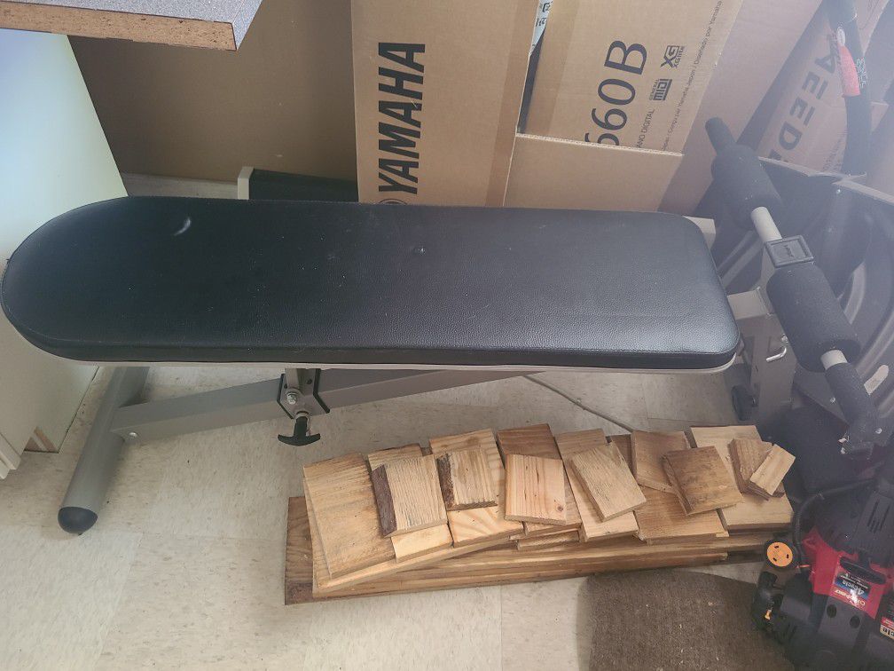 Adjustable weight bench decline only