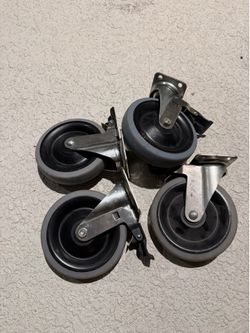 Heavy-Duty Swivel Casters with Brakes – Set of 4