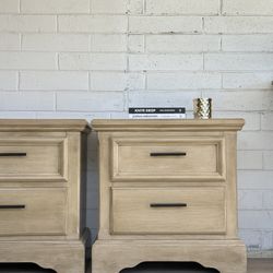 Refinished large nightstands set