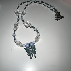 2000’s Blue Butterfly Necklace