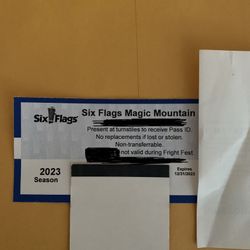 2023 Season Annual Six Flags Magic Mountain Ticket