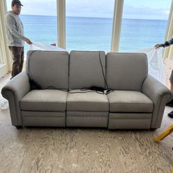 Dual Reclining Ethan Allen Sofa 