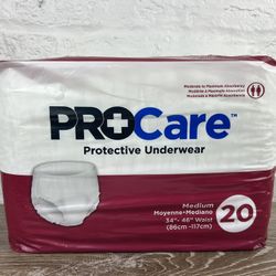 ProCare Protective Adult Underwear Moderate Absorbency Unisex Medium Latex Free