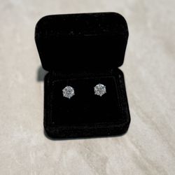 Certified VVS1 Moissanite Earrings 2ct for Men and Women