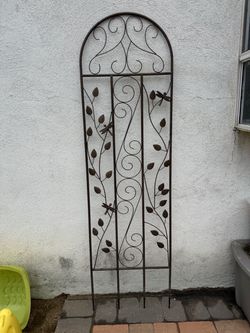 Decorative Wrought Iron Style Garden Trellis for Climbing Plants - $10 OBA