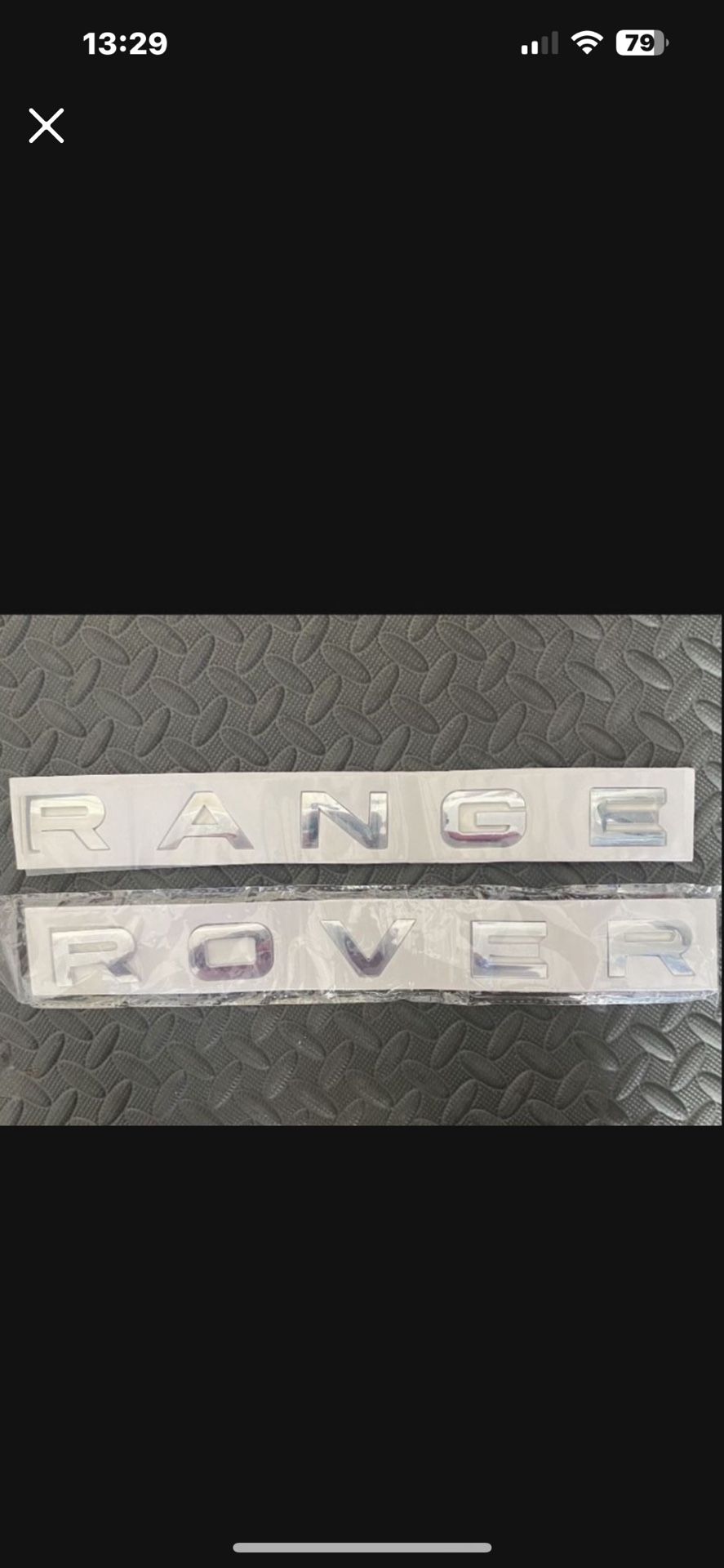 Range Rover Front Good/Rear Emblem Letters Badge Sport SVR-MATTE SILVER GRAY