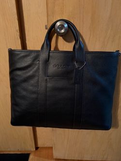 Coach Black Leather Tote Bag
