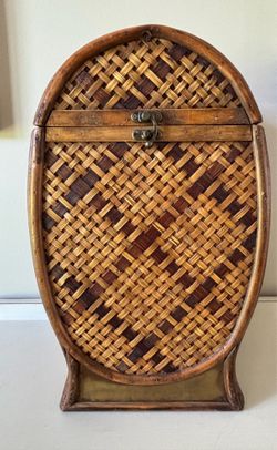 Wooden woven basket
