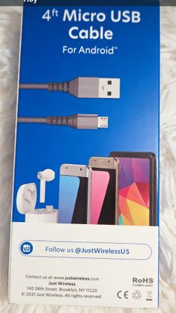 Wireless 4ft Micro USB Cable - Extra Strength - Brand New in Box*