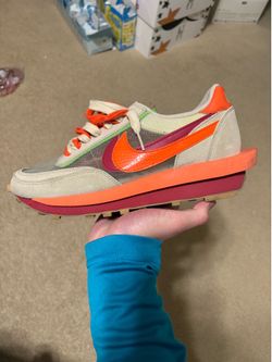 Size 9.5 - Nike LD Waffle Sacai CLOT Kiss Of Death Net Orange Blaze