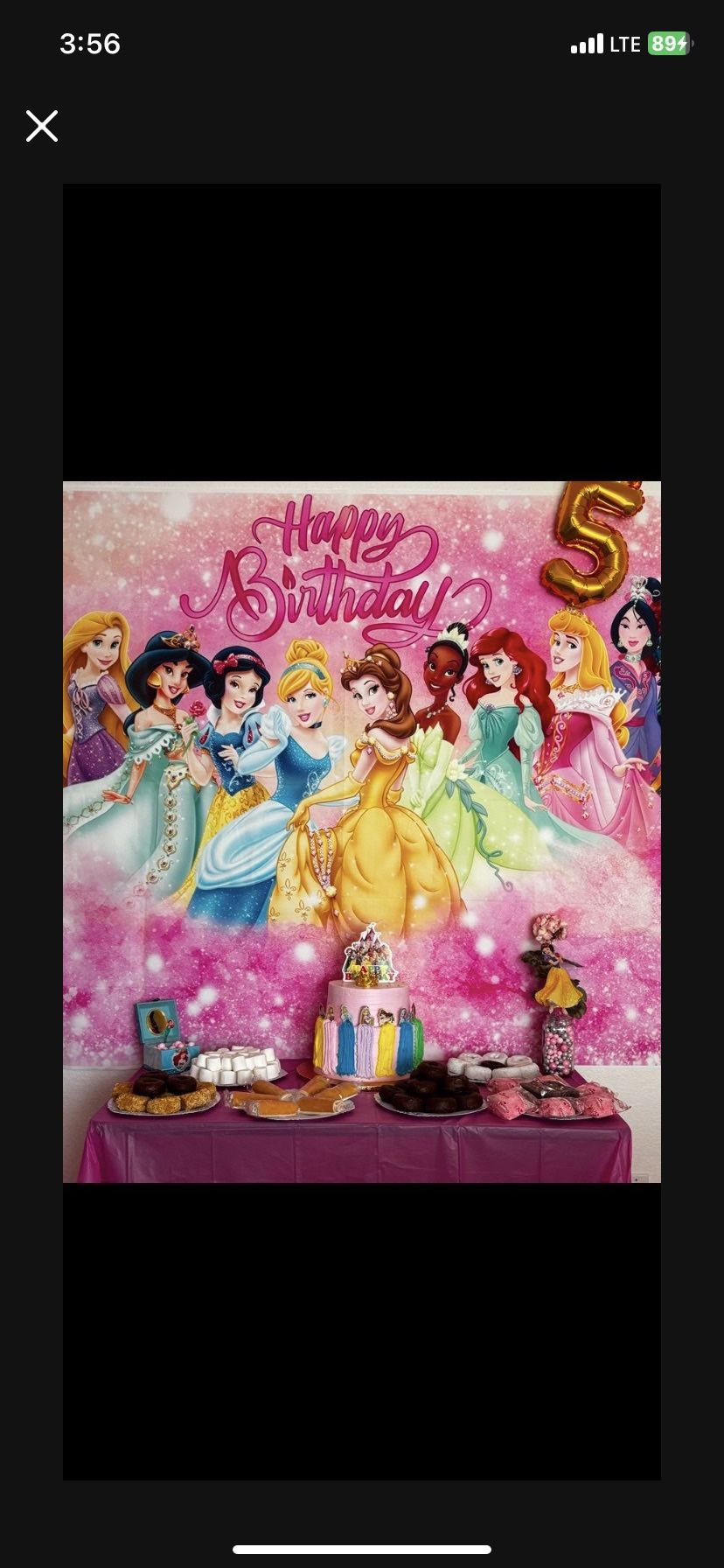 Princess Back Drop $7
