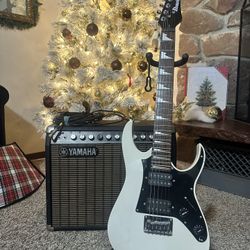 Ibanez miKro Electric Guitar, Yamaha Amp, Guitar Stand & Instrument Cable