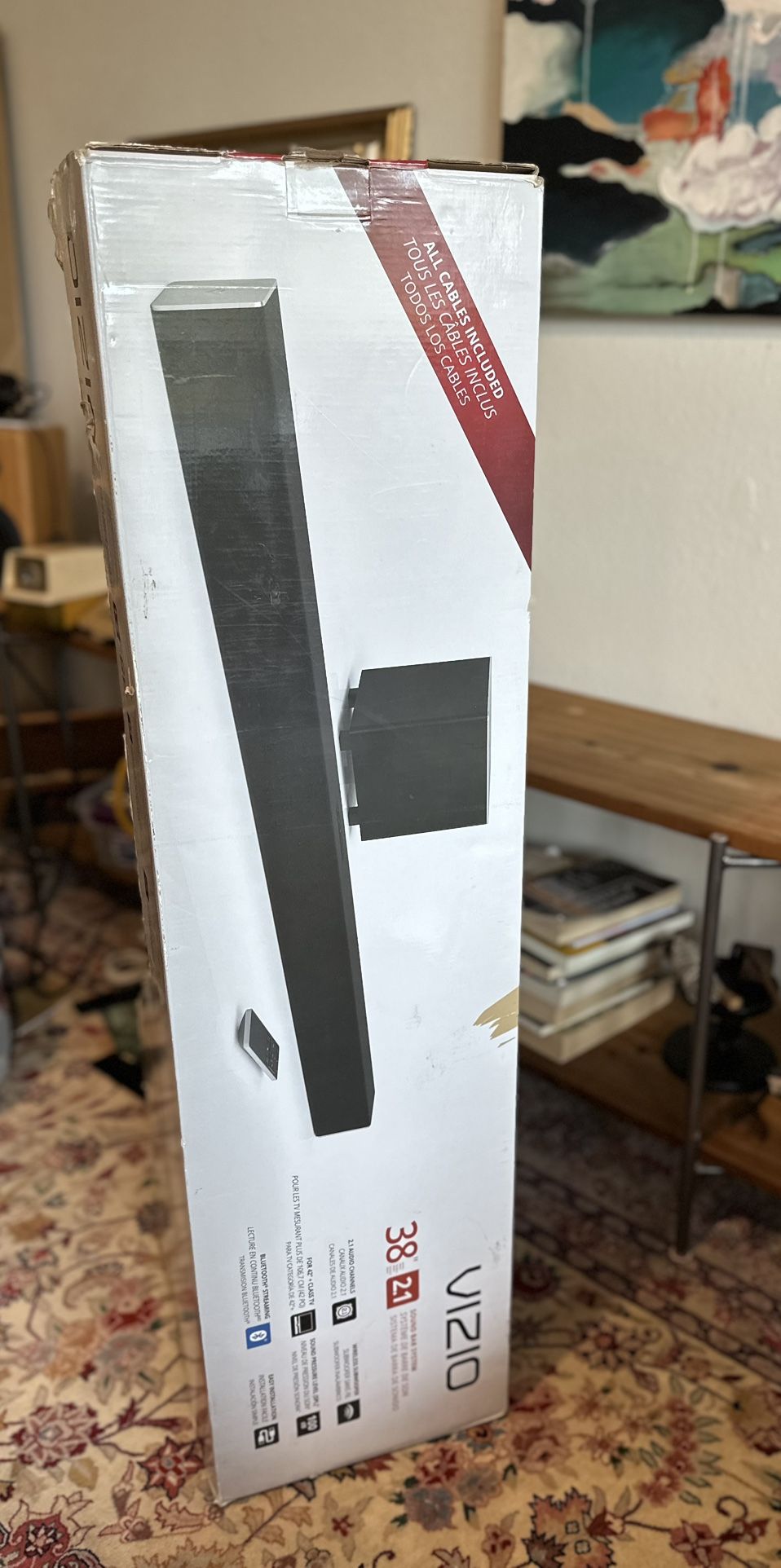 Vizio 2.1 Sound Bar System With Subwoofer -80$