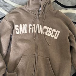Large light brown SF zip up