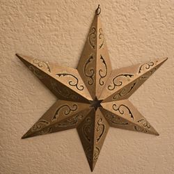 Sparkly Metal Gold Star 
