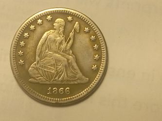 1866 Liberti seated Quarter Modern Restrike Quarter
