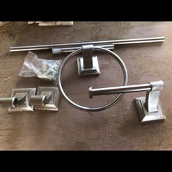  Bathroom Hardware 6Piece Silver (ON SALE)