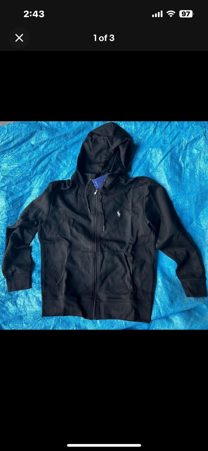Black Polo Zip Up