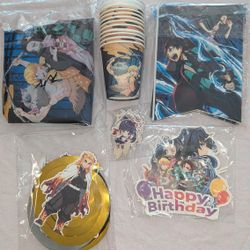 Demon Slayer themed Birthday Party Decorations.
