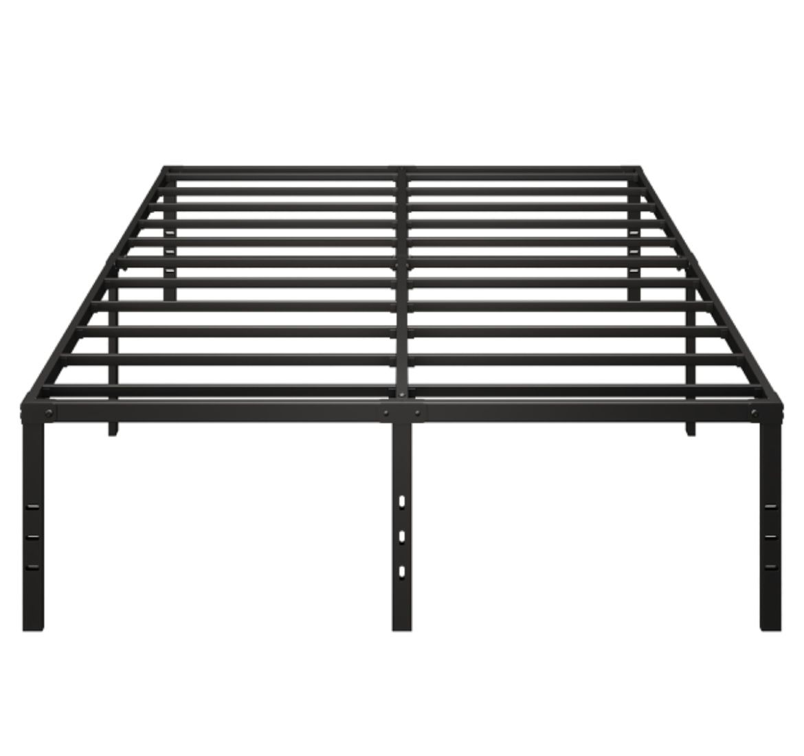 18 Inch High- Great for storage space- Heavy Duty Metal Bed Frame - Size: King