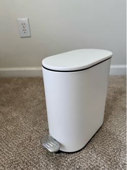 White trash bin