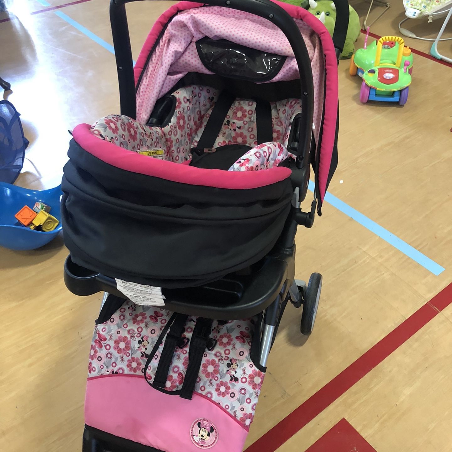 Minnie car seat and cheap stroller