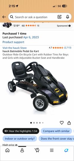 Batman Batmobile Ride on pedal push car
